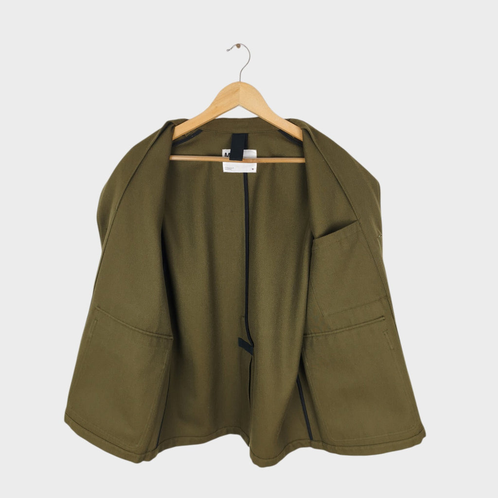 MHL MARGARET HOWELL Men's Olive Green Cotton/Wool Chore Blazer Jacket