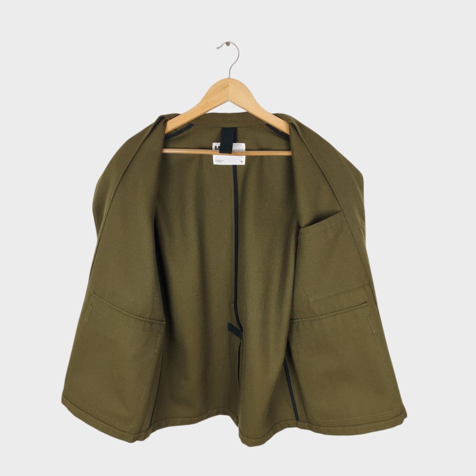 MHL MARGARET HOWELL Men's Olive Green Cotton/Wool Chore Blazer Jacket