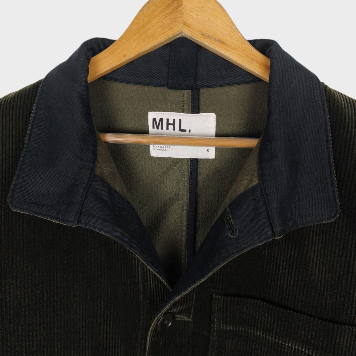 MHL MARGARET HOWELL Men's Dark Green Heavyweight Corduroy Chore Jacket