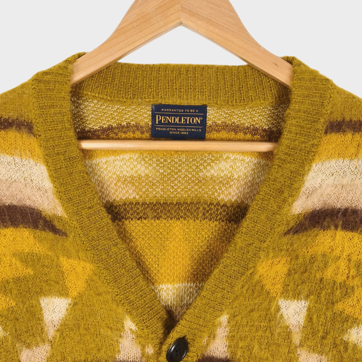 PENDLETON Men's Navajo Mohair Wool Blend Shaggy Cardigan