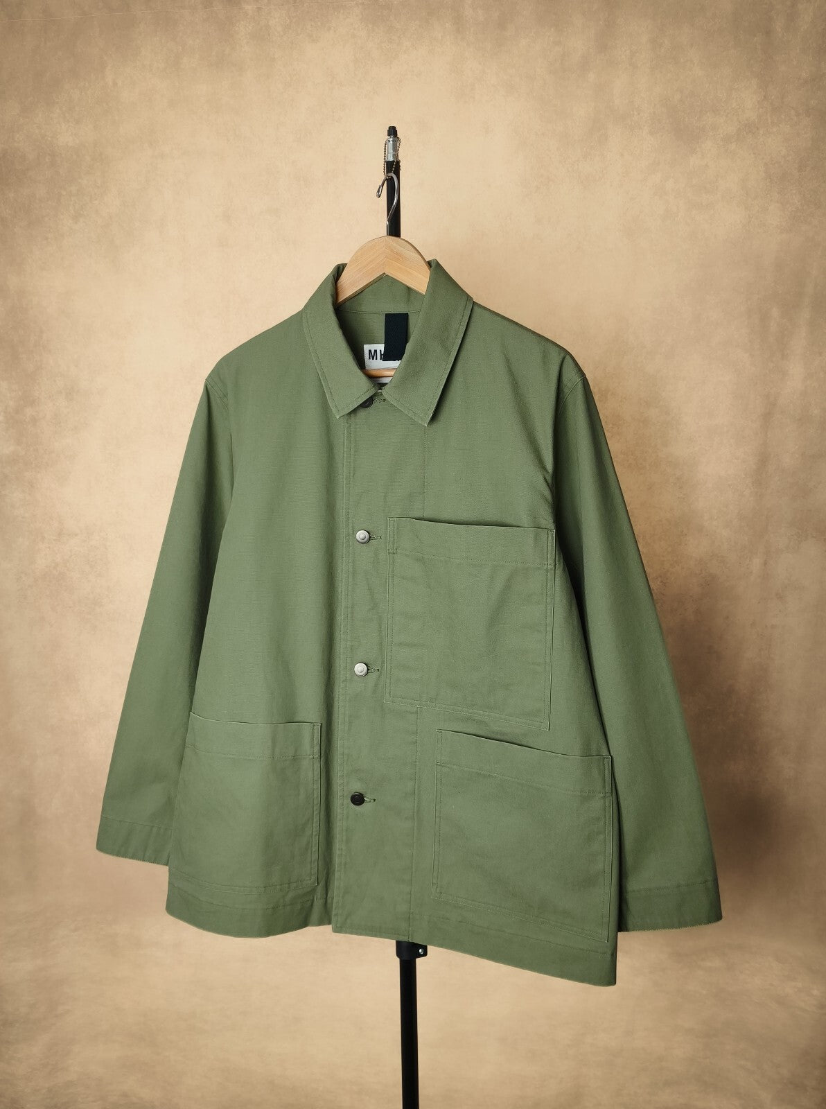 MHL MARGARET HOWELL Men's Light Green Heavyweight Cotton Chore Jacket