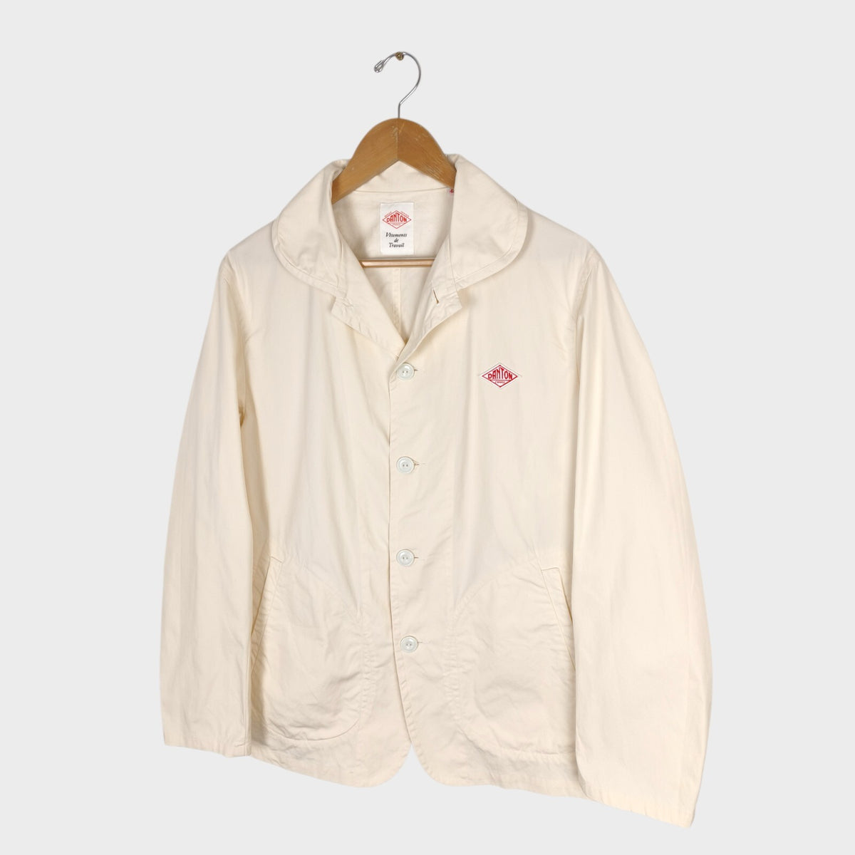 DANTON Men's Ecru Made in Japan 100% Cotton Chore Jacket