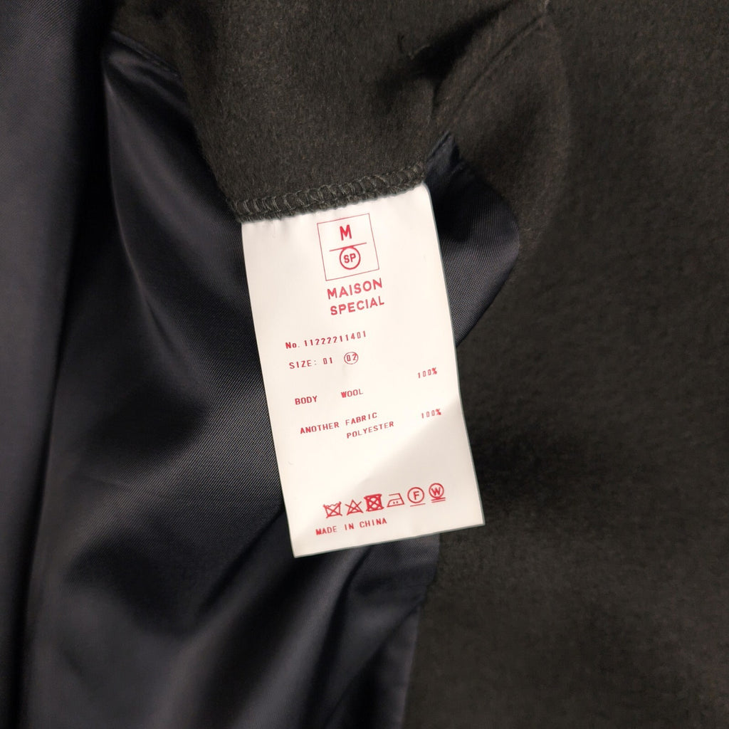 MAISON SPECIAL Japan Men's Grey 100% Wool Military Utility Jacket