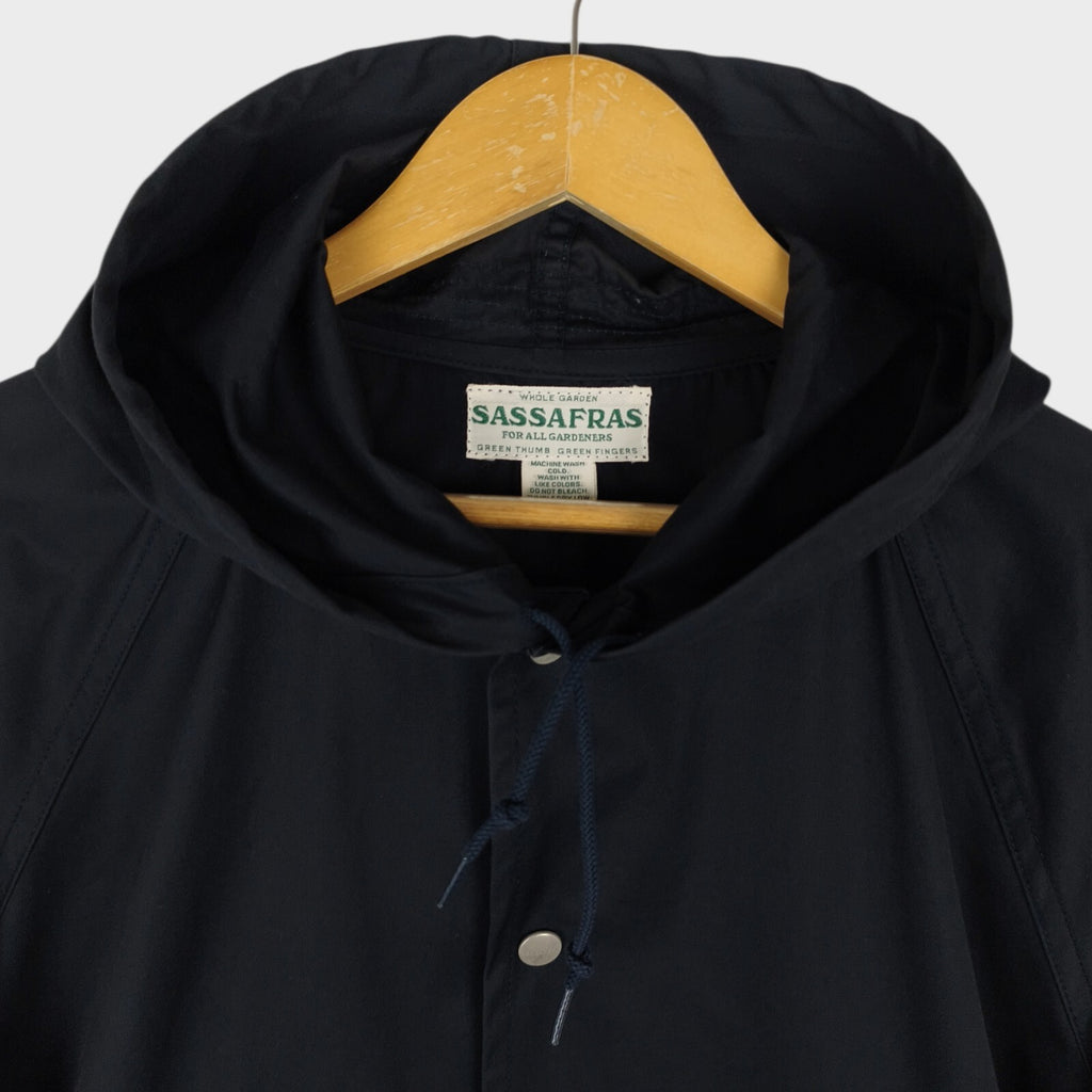 SASSAFRAS Men's Made in Japan Navy 100% Cotton Bud Breaker Jacket