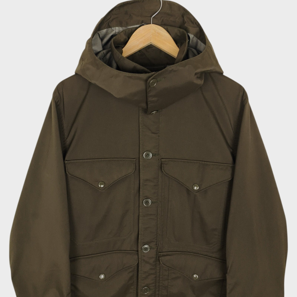 BEAMS PLUS Men's Khaki Green Gore Windstopper Mackinaw Cruiser Jacket