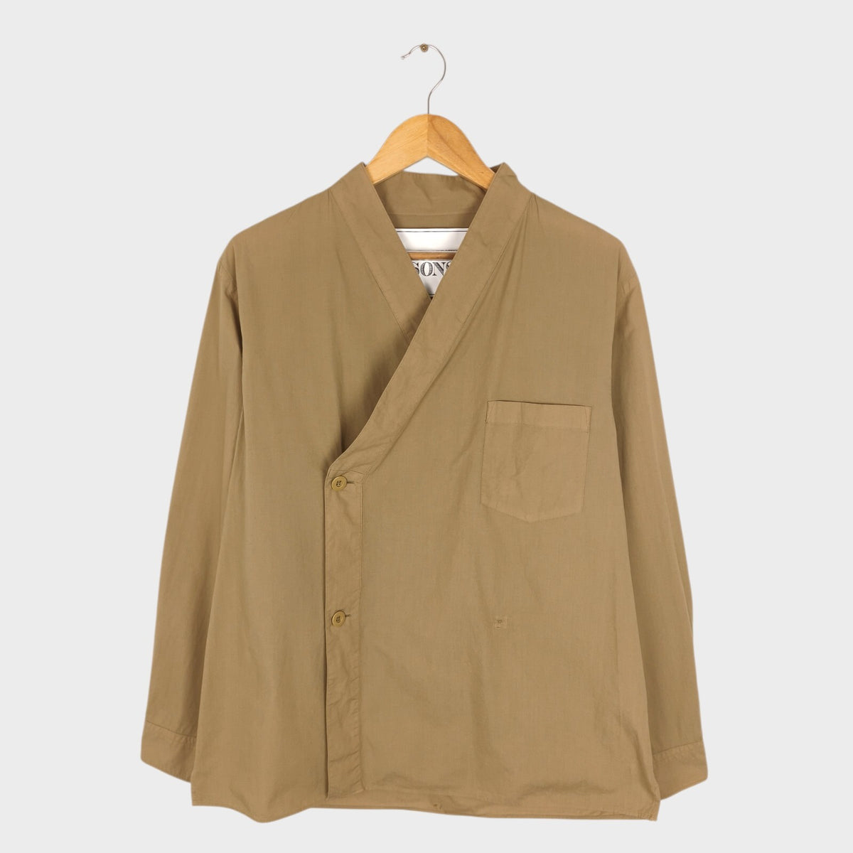 UNITED ARROWS & SONS Men's Made in Japan Beige Double Breasted Overshirt