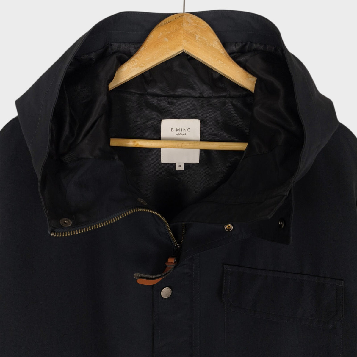 BEAMS B:MING Men's Black Waterproof Mountain Parka Jacket