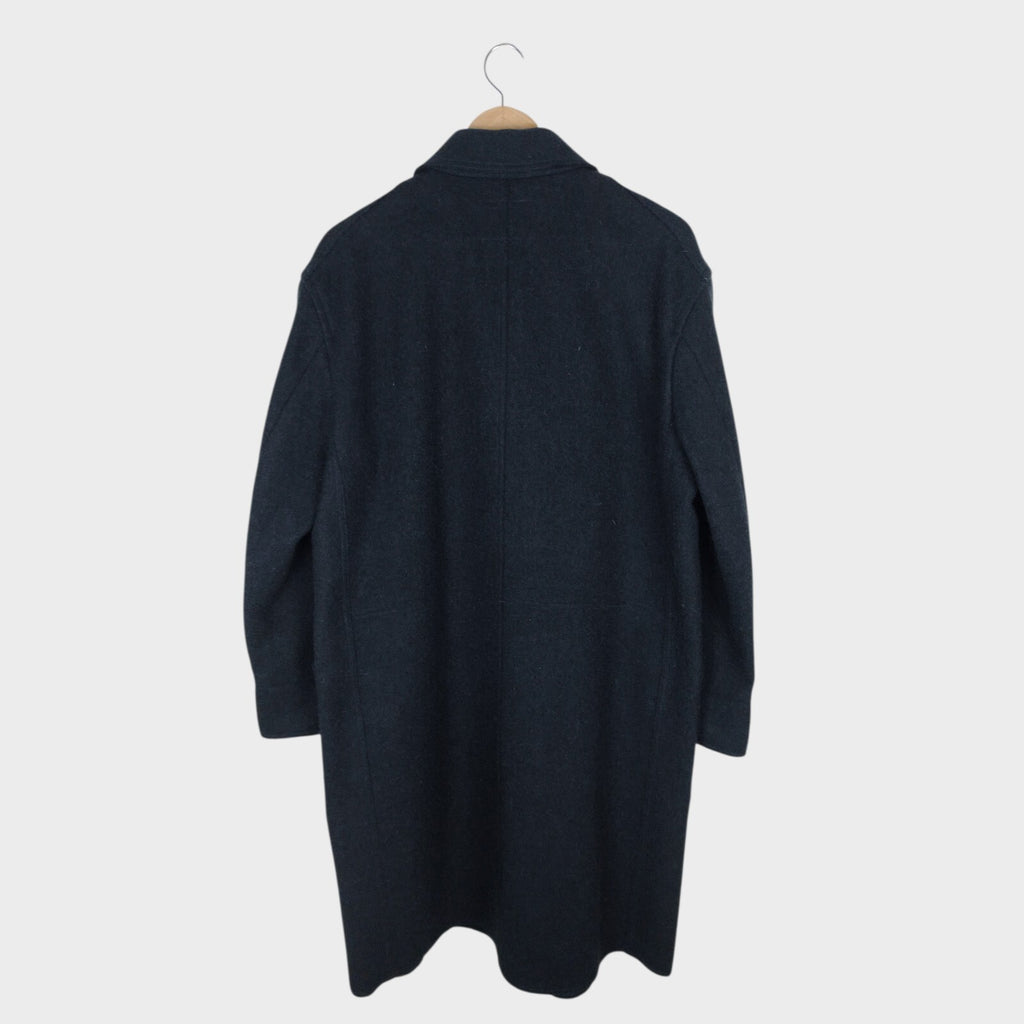 MHL MARGARET HOWELL Men's Dark Navy Heavyweight 100% Wool Coat