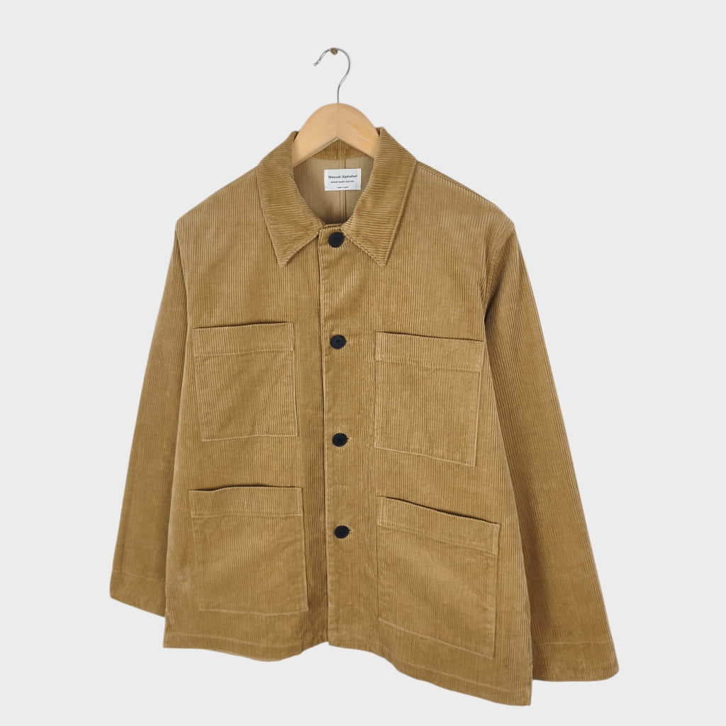 MANUAL ALPHABET Men's Beige Made in Japan Corduroy Chore Jacket