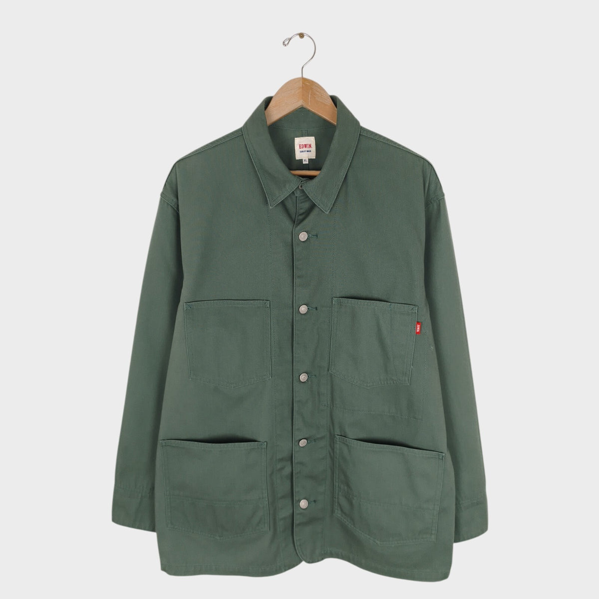EDWIN Japan Men's Sage Green Cotton Twill Chore Jacket