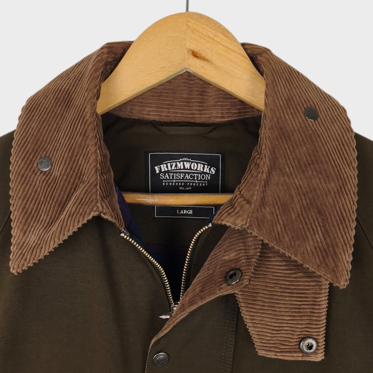 FRIZMWORKS Men's Khaki Green Royal Hunting Field Jacket