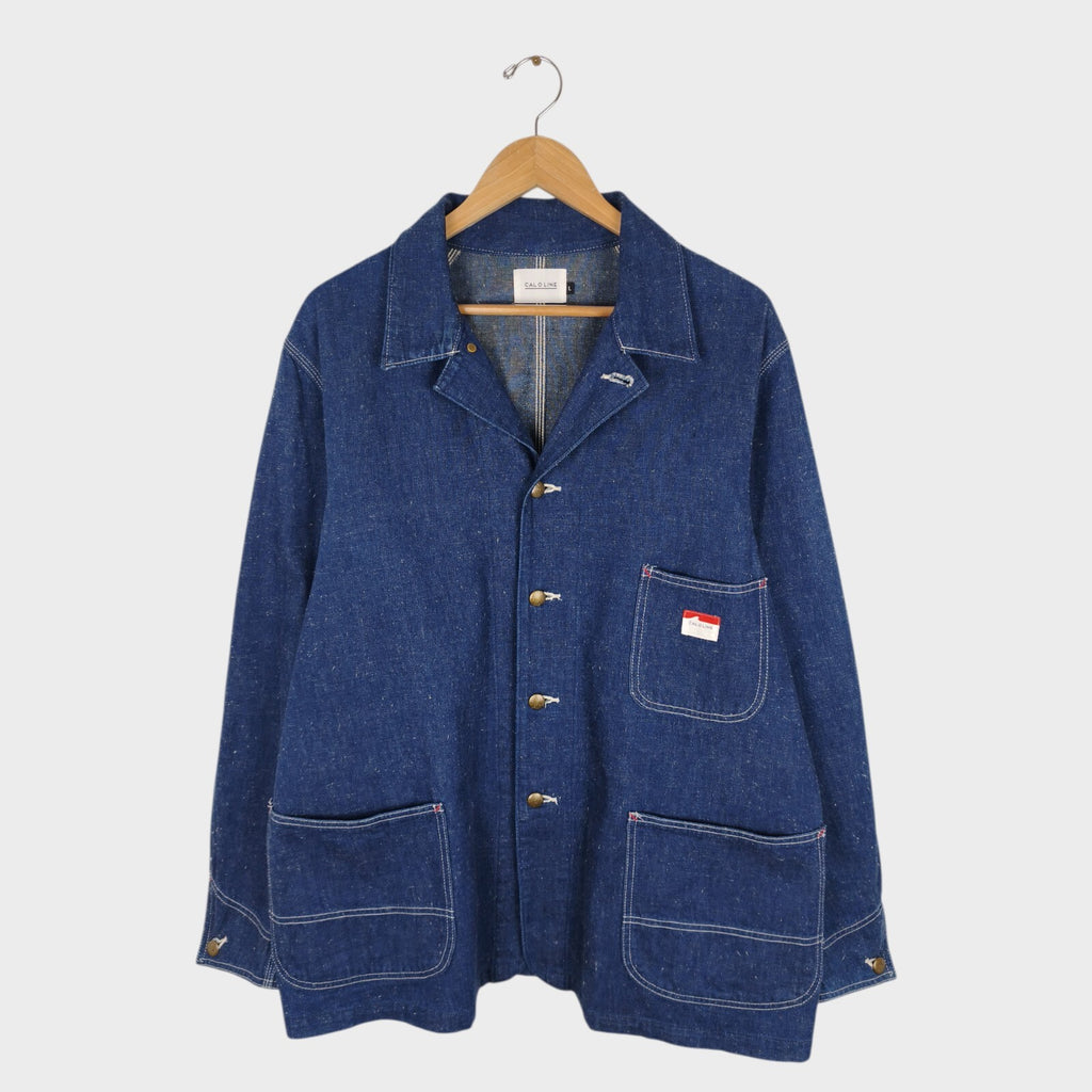 CAL O LINE Men's Made in Japan Blue Nep Denim Chore Jacket