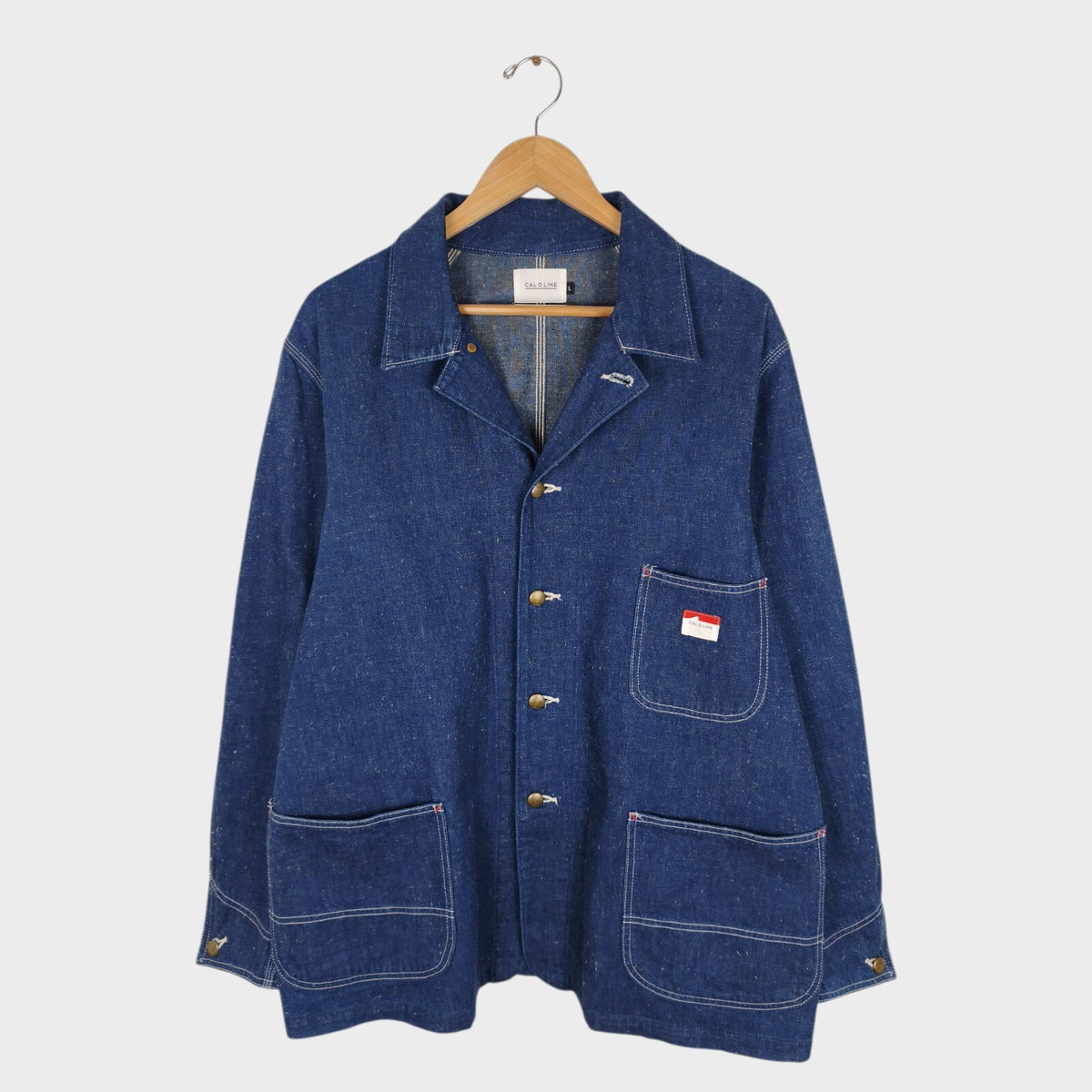 CAL O LINE Men's Made in Japan Blue Nep Denim Chore Jacket