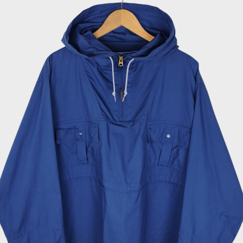 BEAMS PLUS Men's Blue Oversized Smock Anorak Parka Jacket