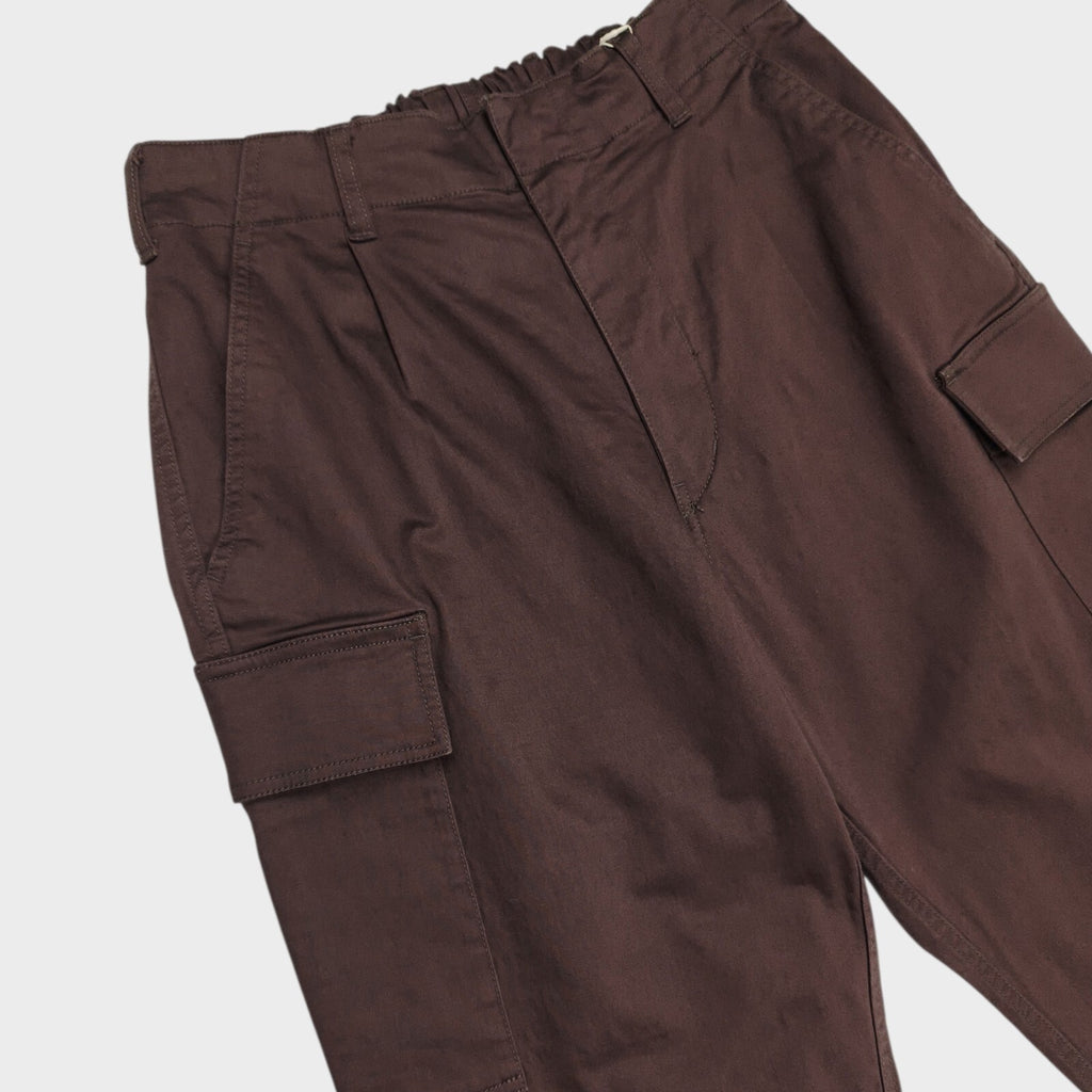 SAGE DE CRET x BEAMS PLUS Men's Dark Brown Cargo Trousers