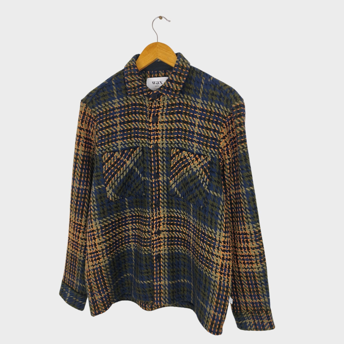 WAX LONDON Men's Multicoloured Check Whiting Overshirt