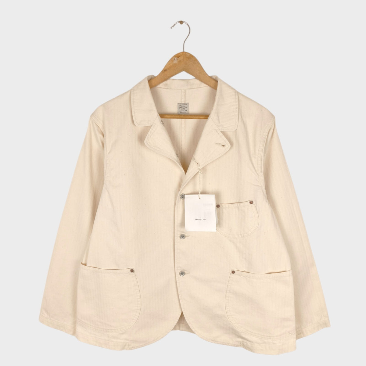 ORDINARY FITS Men's Made in Japan Ecru Bell Work Chore Jacket