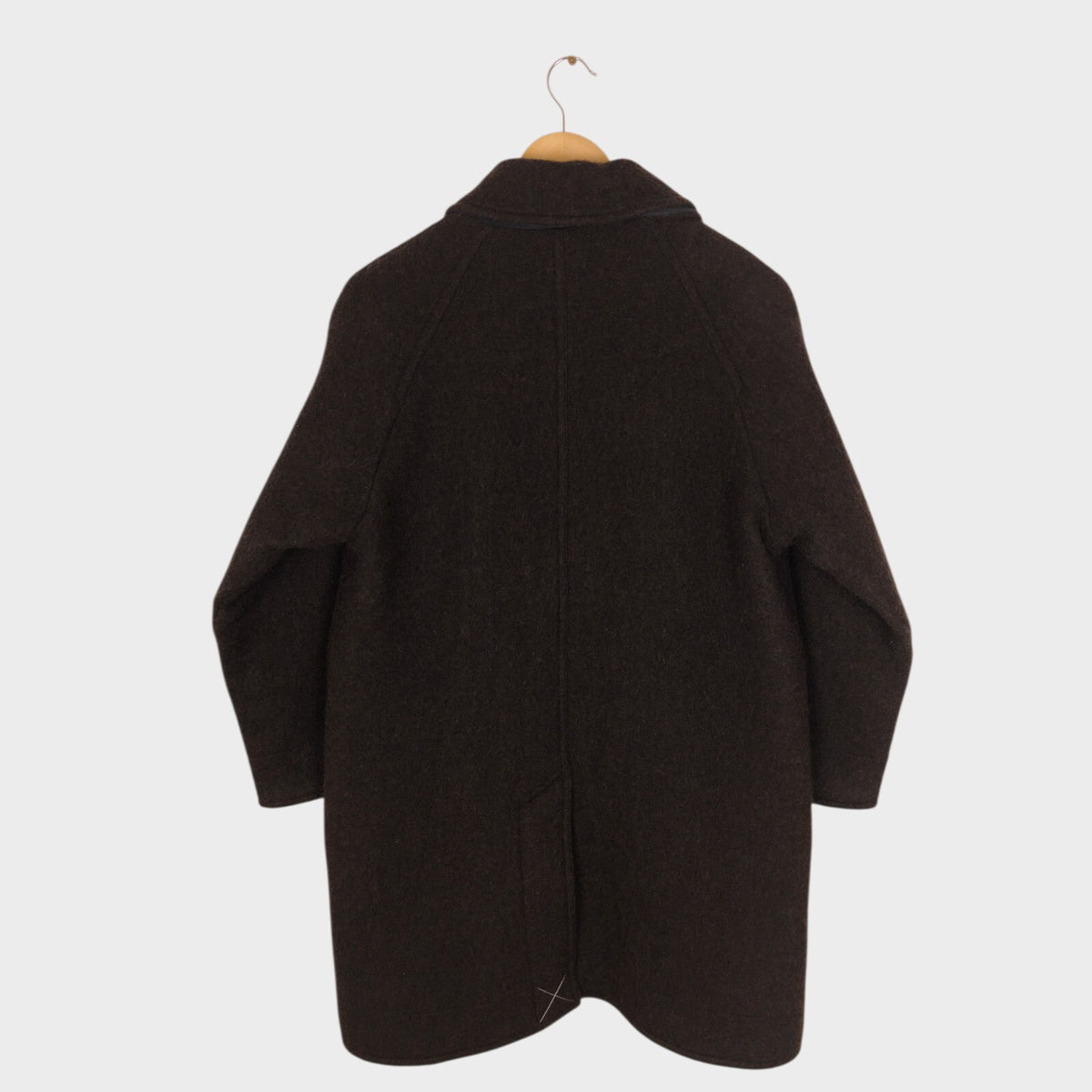 MHL MARGARET HOWELL Women's Dark Brown Heavyweight 100% Wool Coat