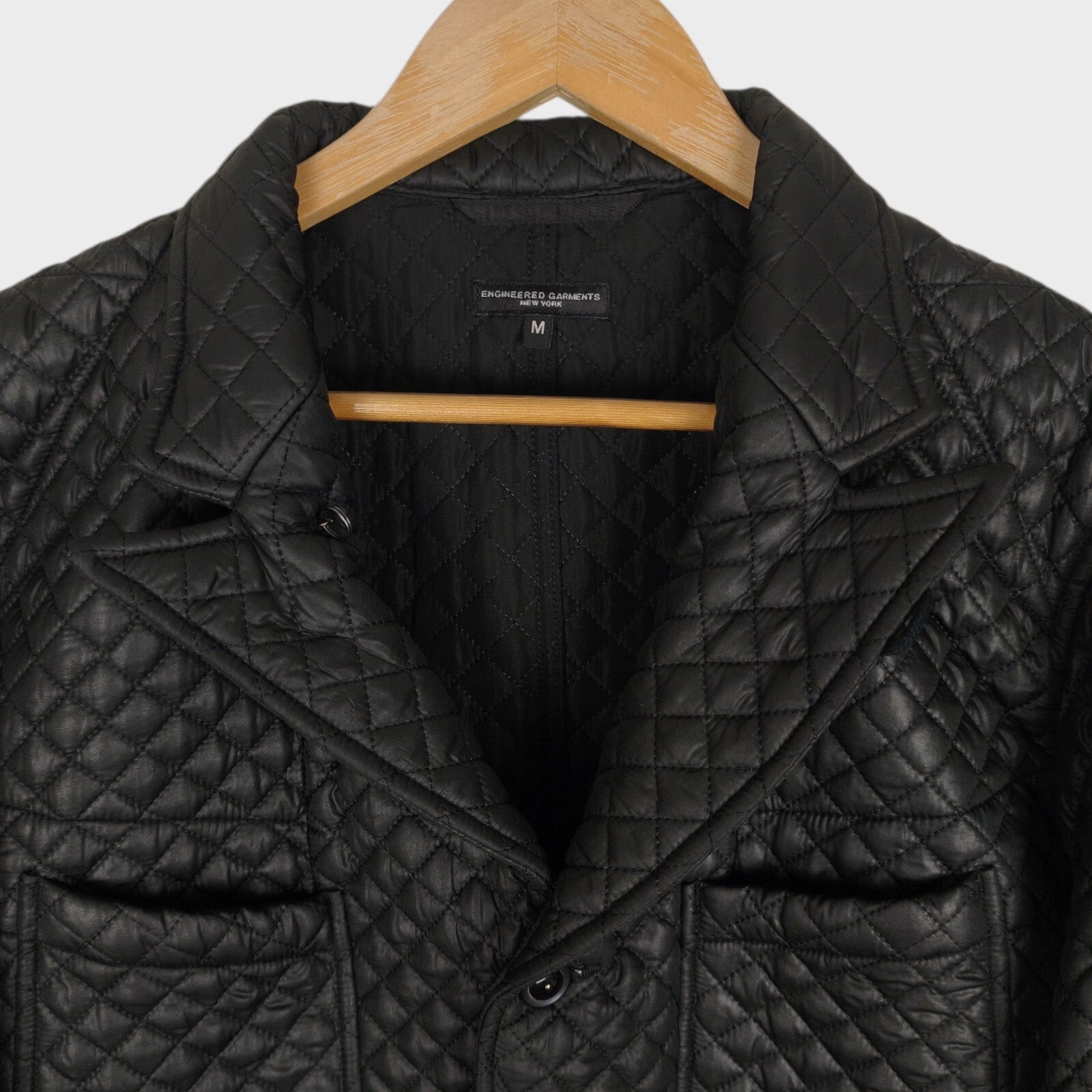 ENGINEERED GARMENTS Men's Made in USA Black Diamond Quilted Bedford Jacket
