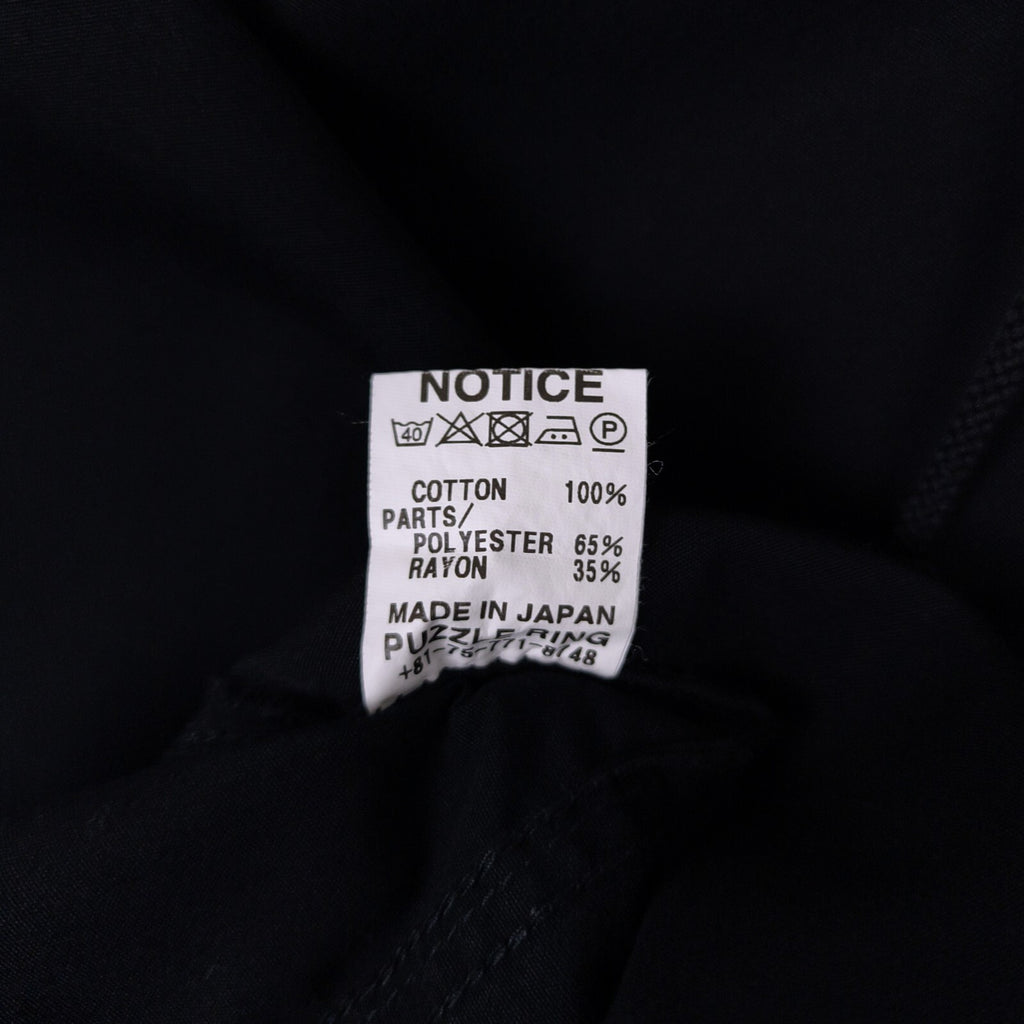 SASSAFRAS Men's Made in Japan Black Cotton Gardener Bud Smock