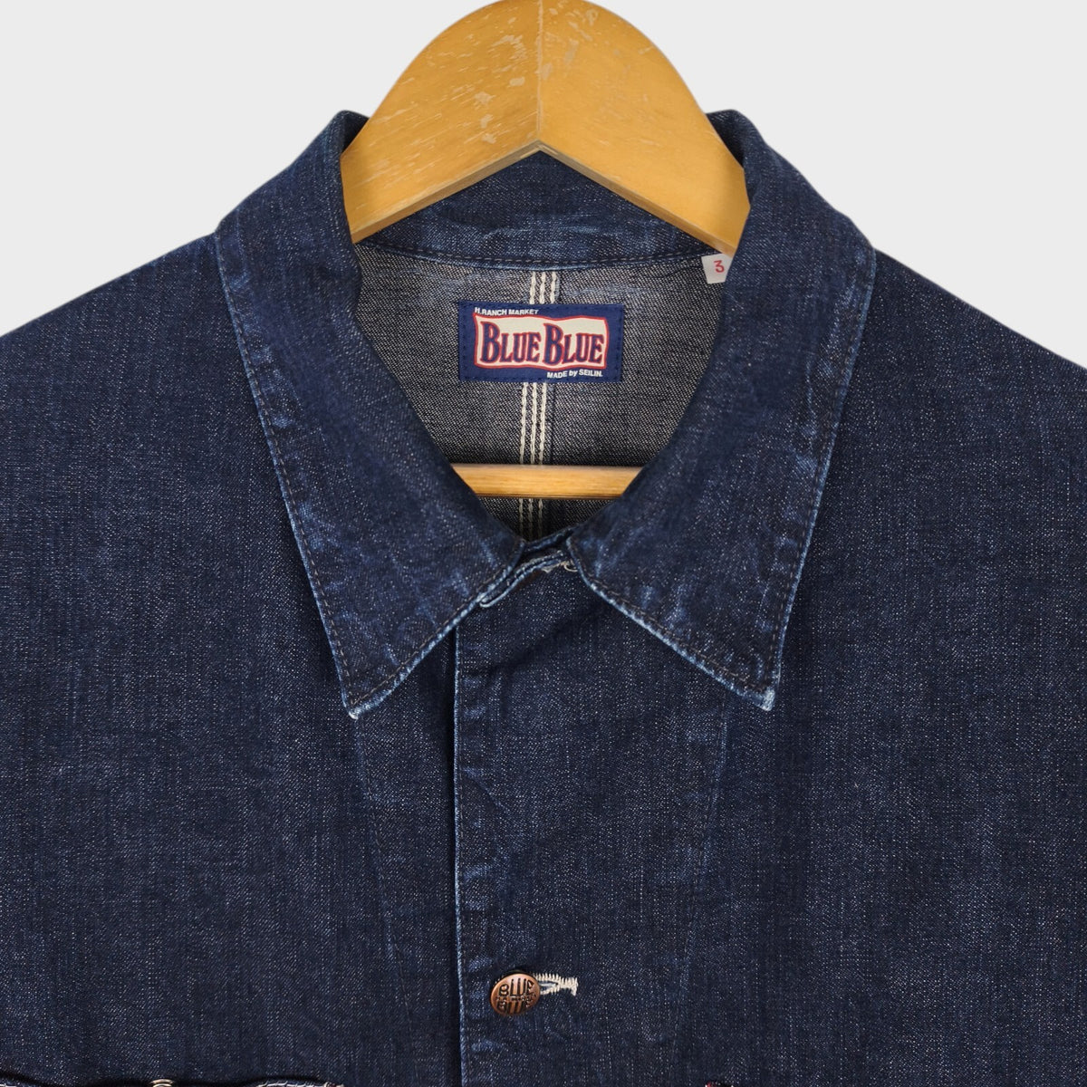 BLUE BLUE JAPAN Men's Made in Japan Blue Denim Chore Jacket