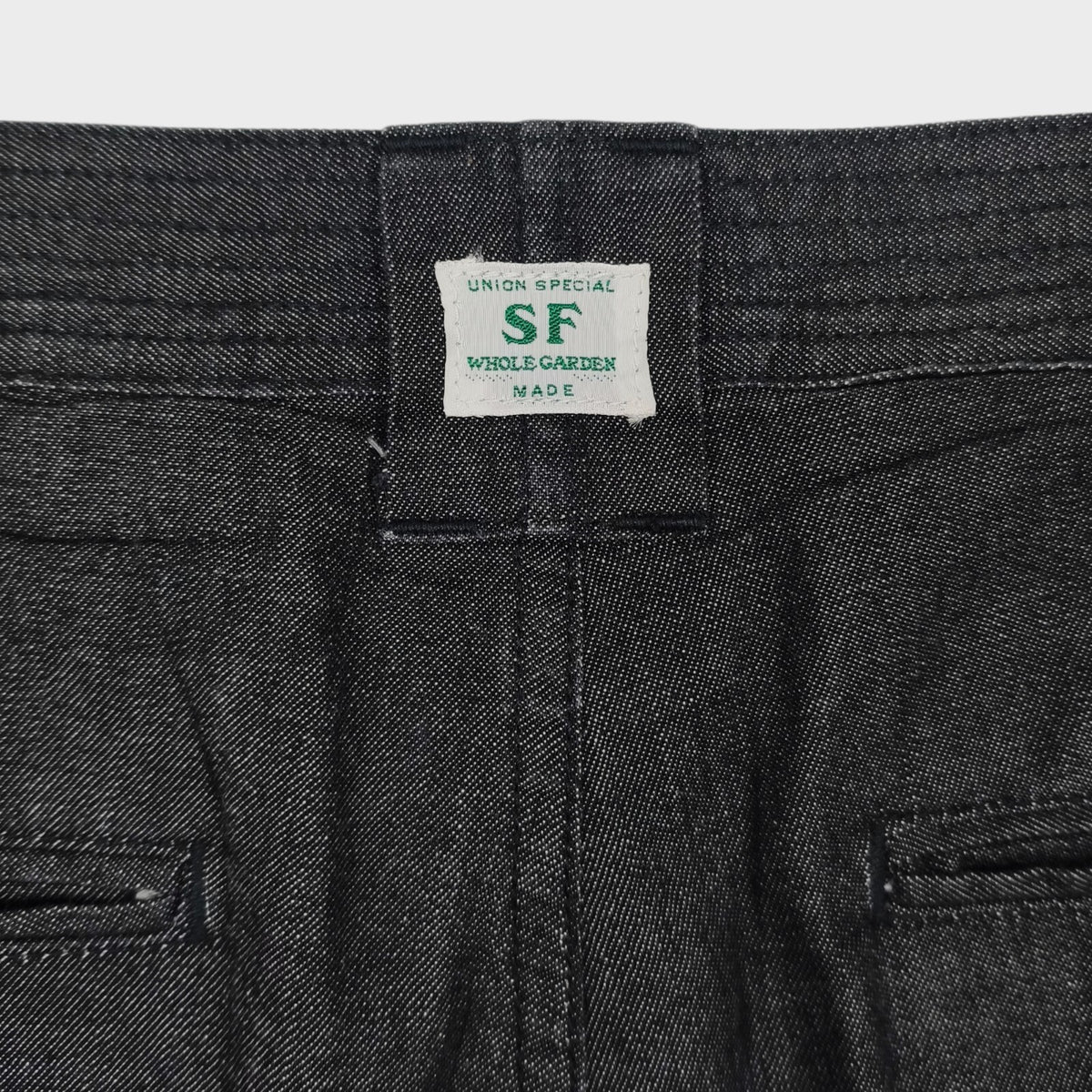 SASSAFRAS Men's Made in Japan Grey Wheel Barrow Denim Shorts