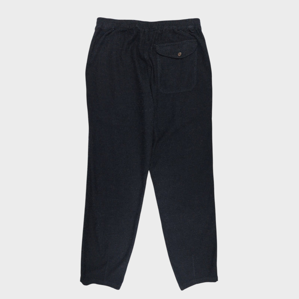 UNIVERSAL WORKS Men's Charcoal Soft Flannel Elasticated Loose Fit Trousers