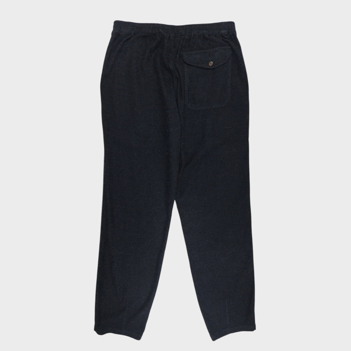 UNIVERSAL WORKS Men's Charcoal Soft Flannel Elasticated Loose Fit Trousers