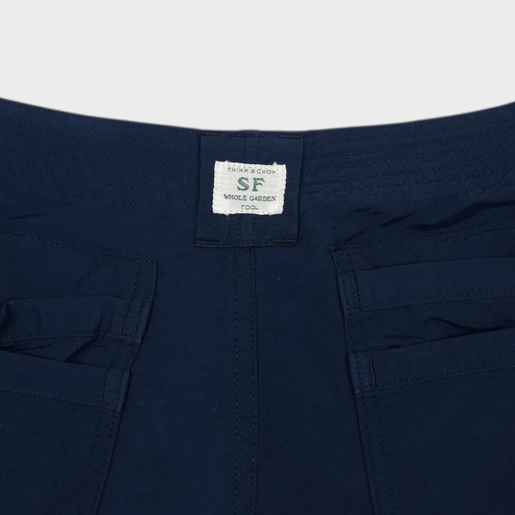 SASSAFRAS Men's Made in Japan Navy Overgrown Hiker Cargo Shorts