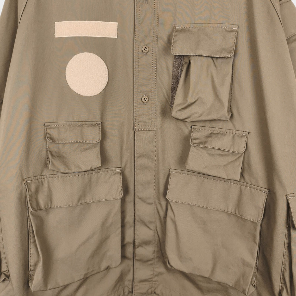 WAX ORIGINAL Japan Men's Coyote Taupe 100% Ventile Cotton Utility Jacket
