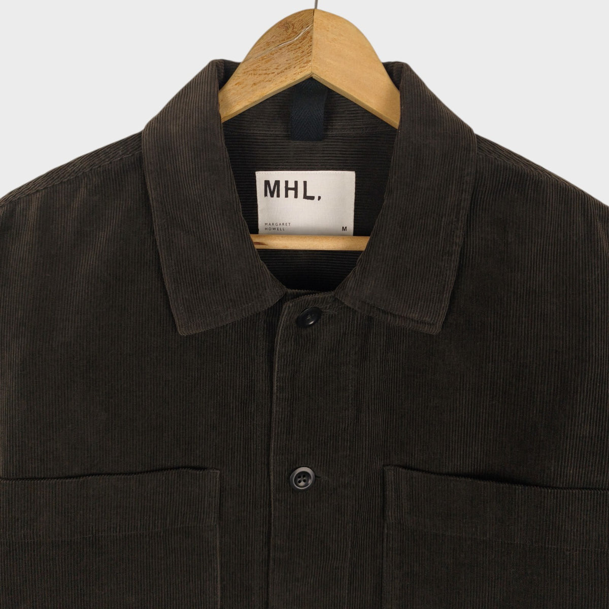 MHL MARGARET HOWELL Men's Dark Brown Corduroy Overshirt