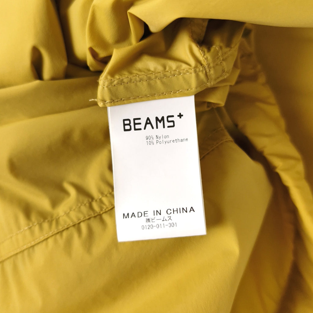 BEAMS PLUS Men's Yellow Oversized Fit Smock Anorak Parka Jacket