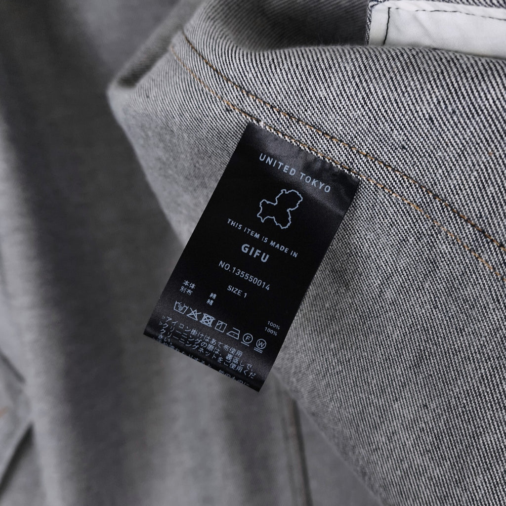 UNITED TOKYO Men's Made in Japan RAF MK3 Rigid Denim Flight Blouson Jacket