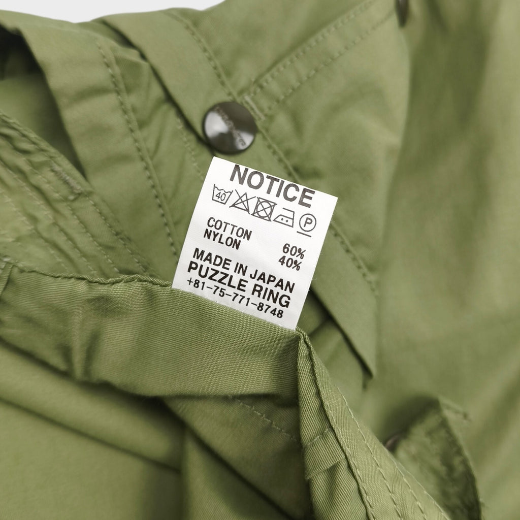 SASSAFRAS Men's Made in Japan Green Overgrown Hiker Cargo Shorts
