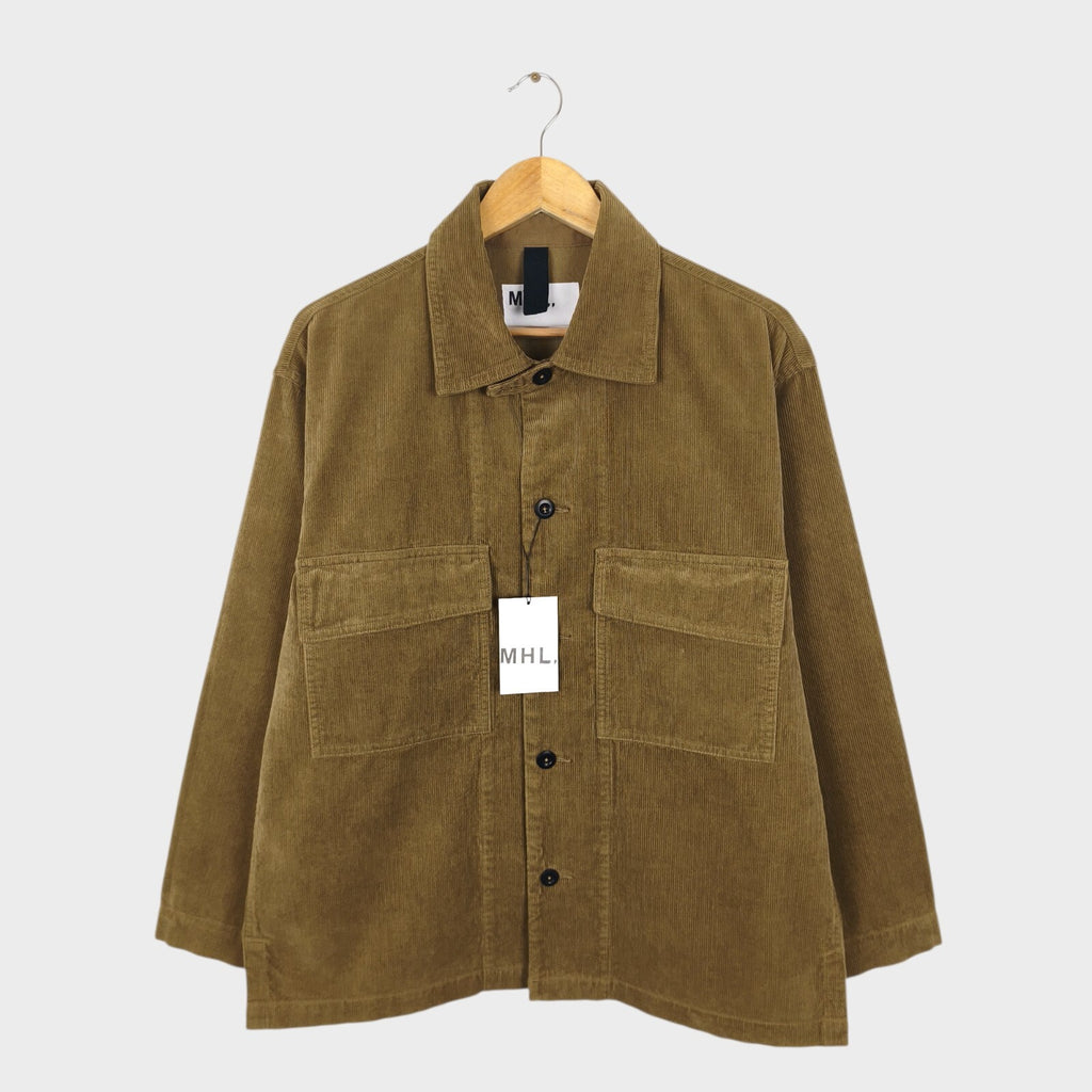 MHL MARGARET HOWELL Men's Khaki Brown Corduroy Overshirt Jacket