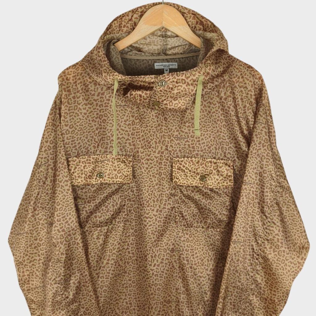 ENGINEERD GARMENTS Men's Made in USA Leopard Print Smock Parka Jacket