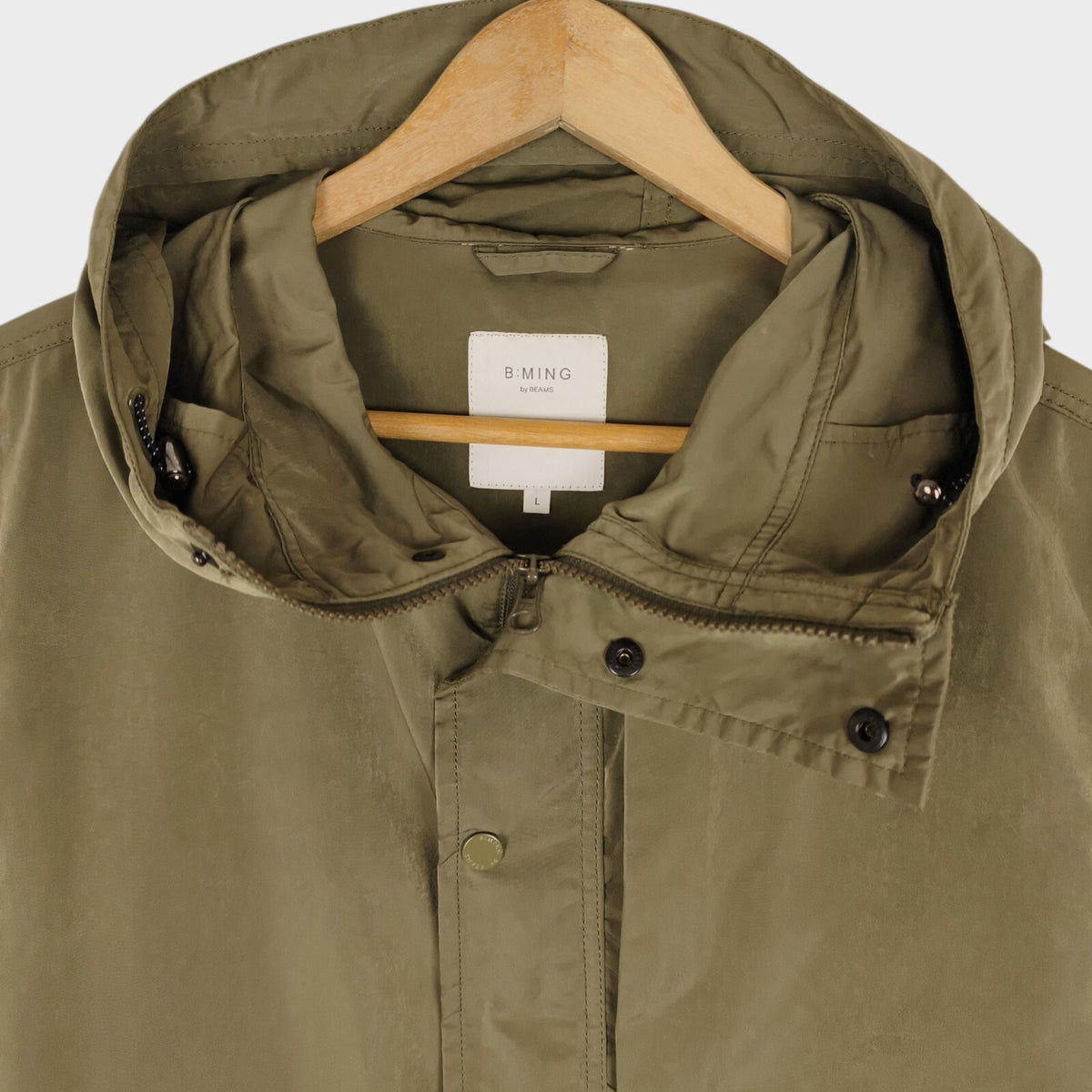 BEAMS B:MING Men's Olive Green Mountain Parka Jacket