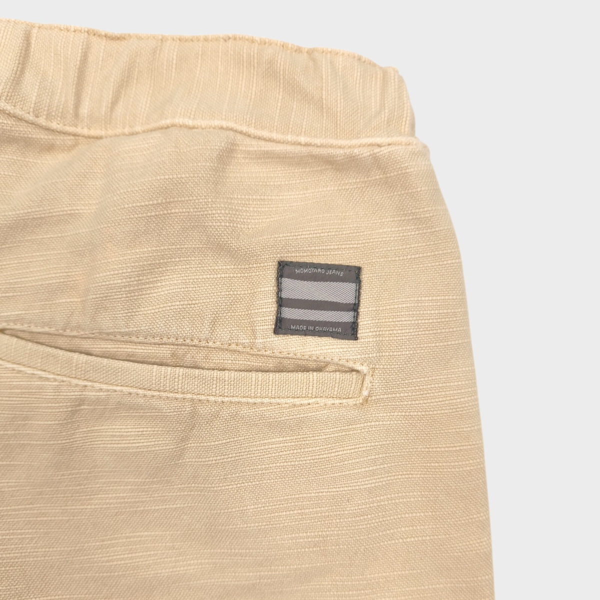 MOMOTARO Men's Made in Japan Light Beige Heavyweight Cotton Shorts