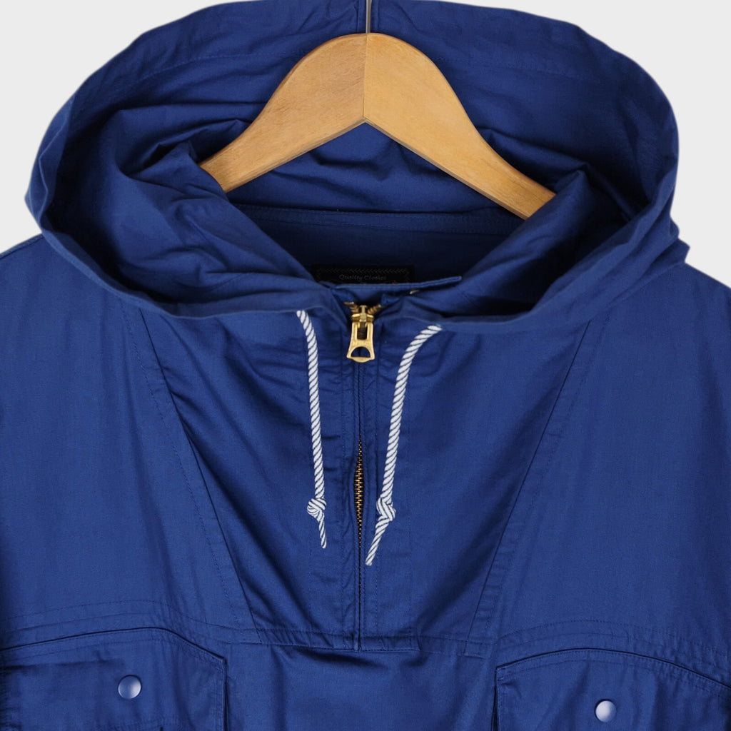 BEAMS PLUS Men's Blue Oversized Smock Anorak Parka Jacket