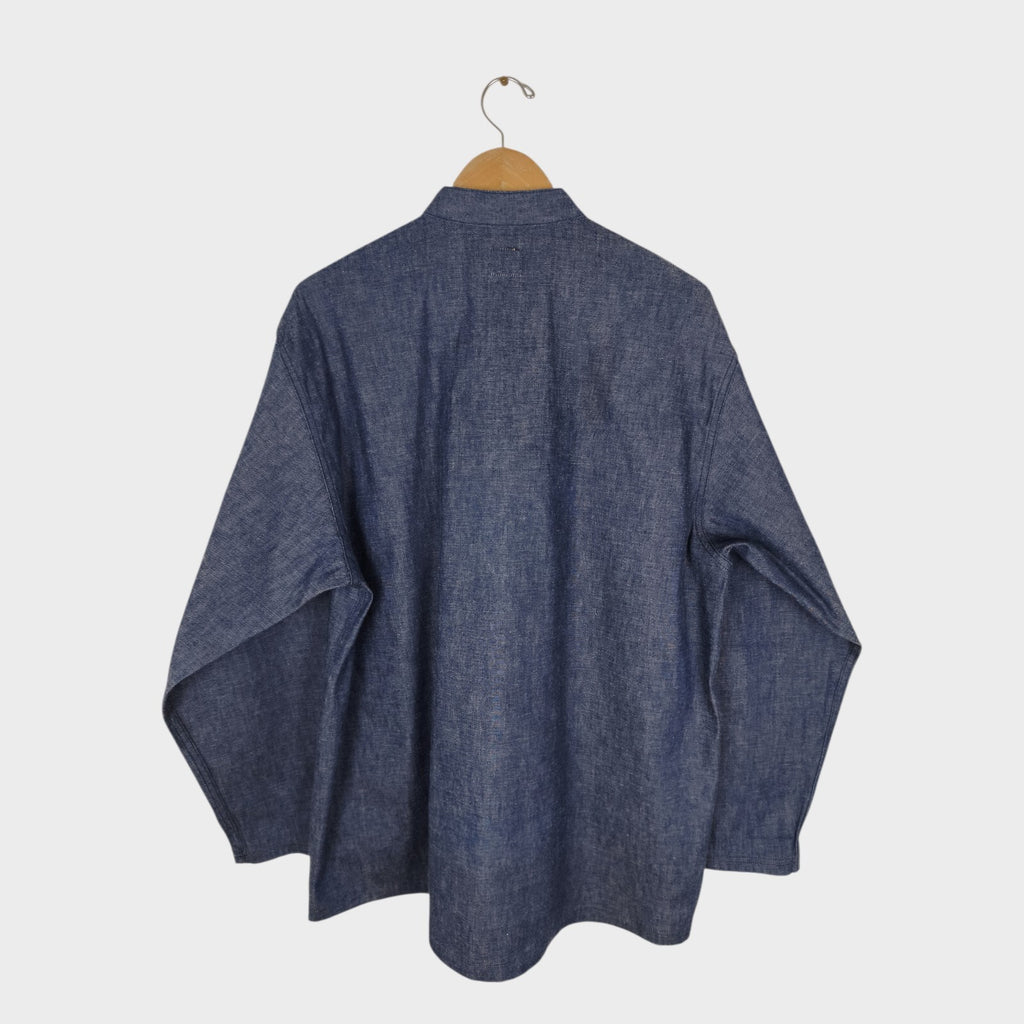 ORSLOW Men's Made in Japan Blue Denim Chinese Kung Fu Jacket
