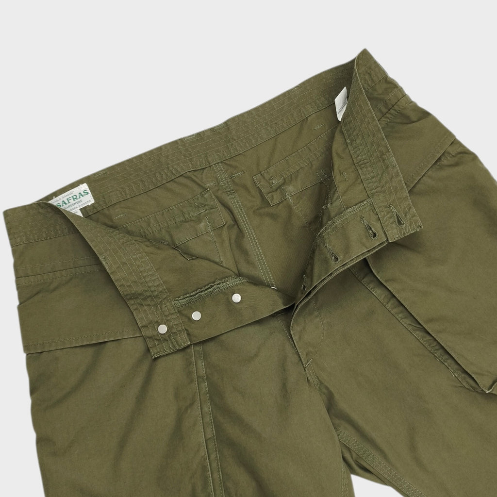 SASSAFRAS Men's Made in Japan Olive Green Cargo Shorts