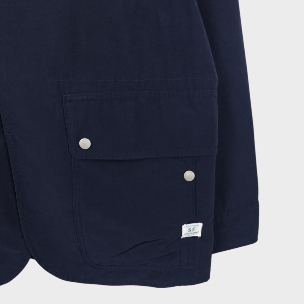 SASSAFRAS Men's Made in Japan Navy 60/40 Cotton Blend Fall Leaf Jacket