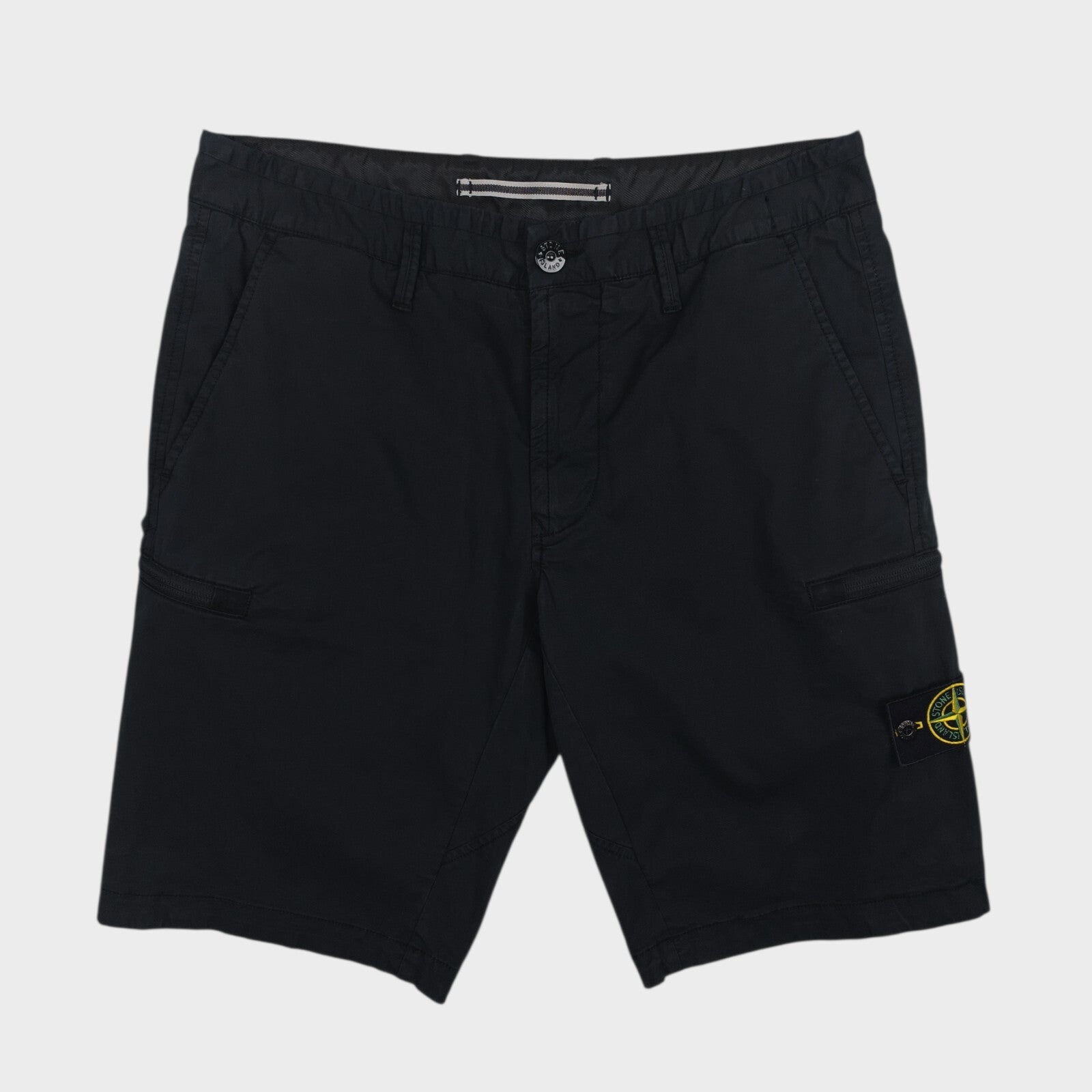 STONE ISLAND Men's Black Garment Dyed Type SL Cargo Shorts