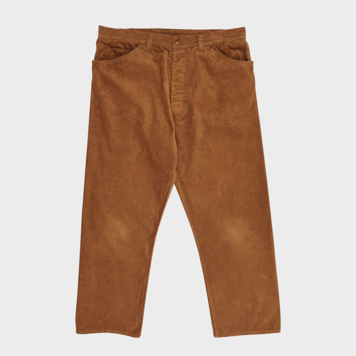 SASSAFRAS Men's Made in Japan Brown Corduroy Cargo Trousers