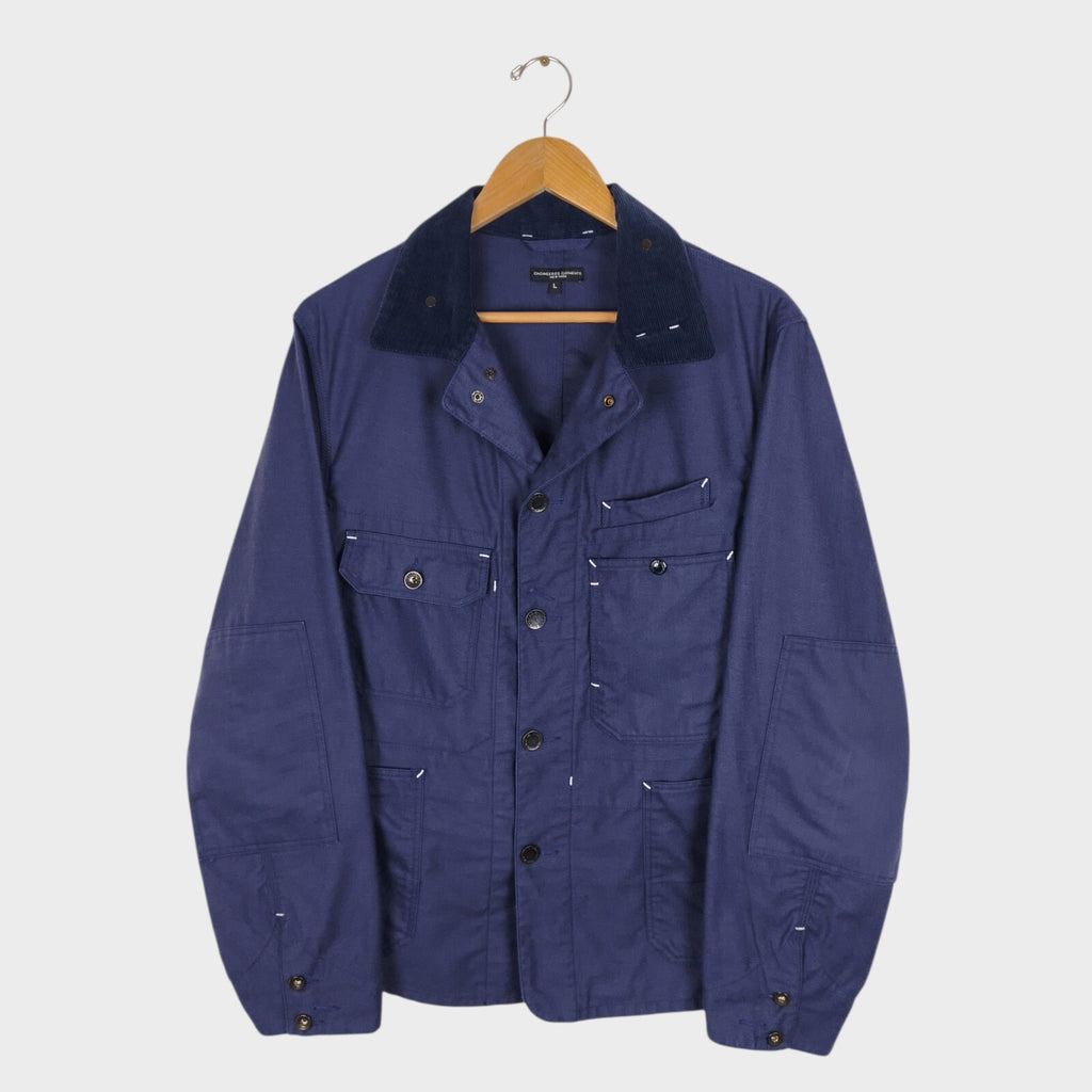 ENGINEERED GARMENTS Men's Made in USA Blue Coverall Chore Jacket