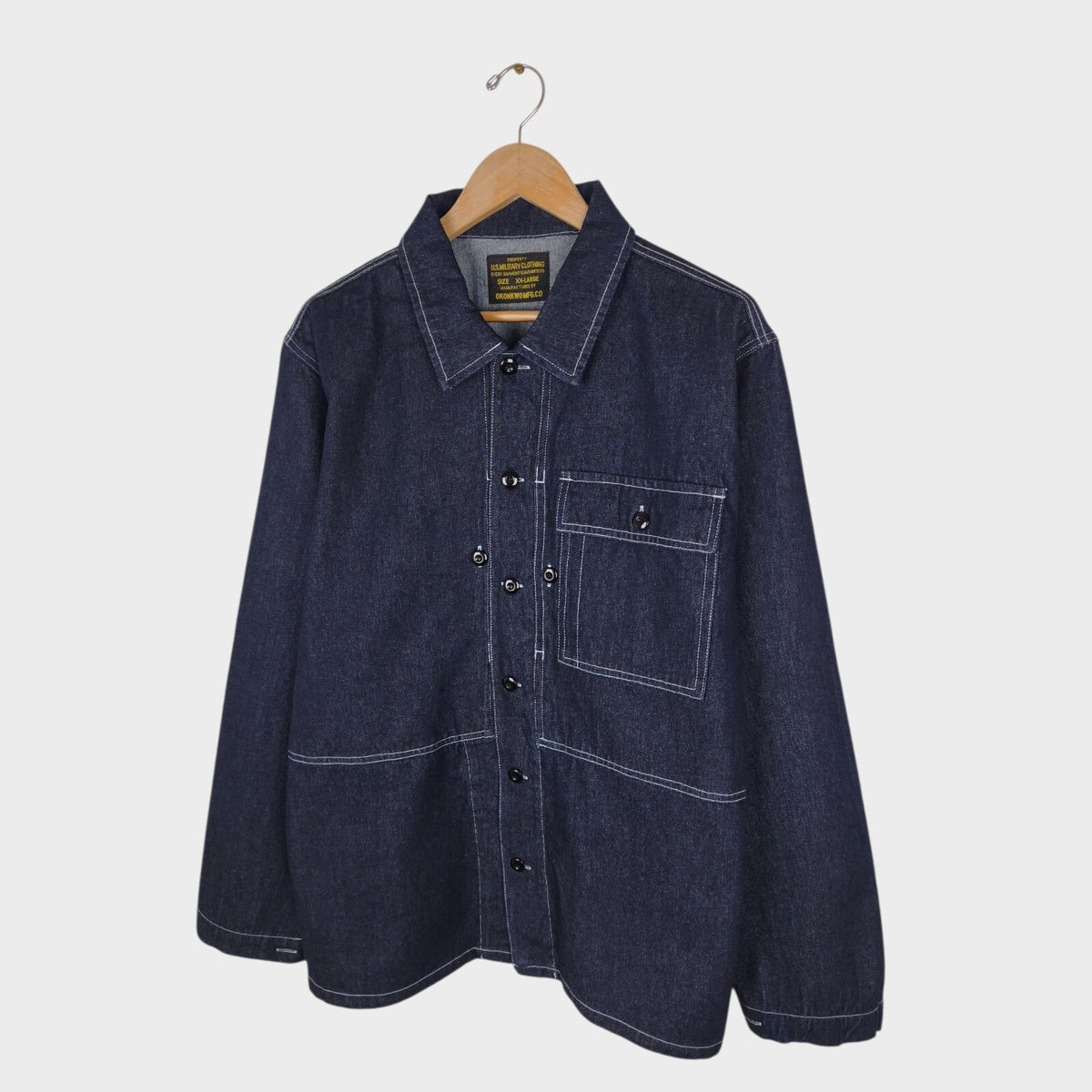 OKONKWO MFG Men's Blue Heavyweight Denim Chore Jacket
