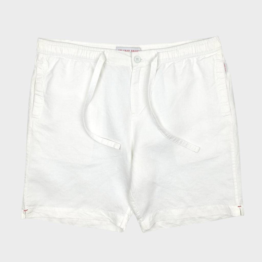 ORLEBAR BROWN Men's White 100% Linen Harton Shorts