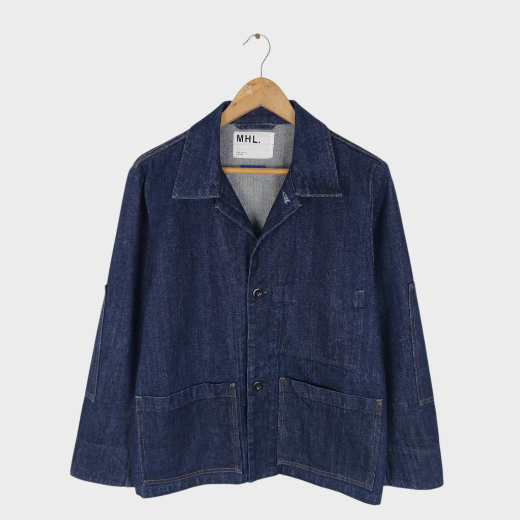 MHL MARGARET HOWELL Men's Canton Overalls Made in Japan Blue Denim Jacket