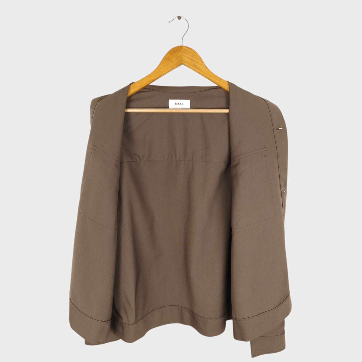 BEAMS Men's Taupe Relaxed Fit Blouson Jacket