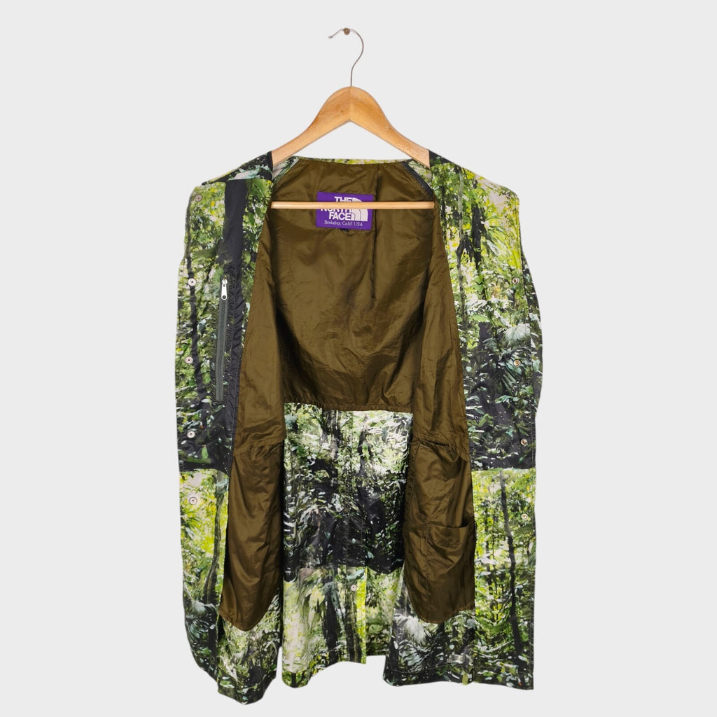 THE NORTH FACE PURPLE LABEL Men's Forest Print Lightweight Waterproof Rain Coat